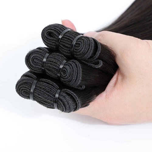 Grand Nature Virgin Human Hair Bundles, Brazilian Raw Virgin Hair Bundles Straight Double Drawn Hair Wefts