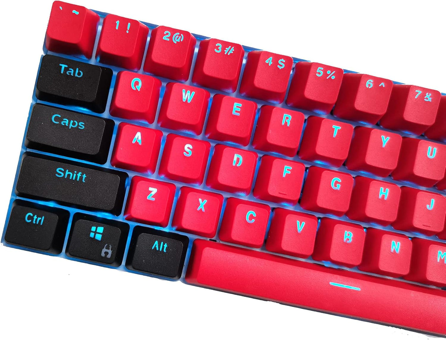61 PBT Game keycap, 60% Backlight with Key Puller OEM Configuration American Layout, 87/104 Mechanical Keyboard (no Keyboard) (Ahris)