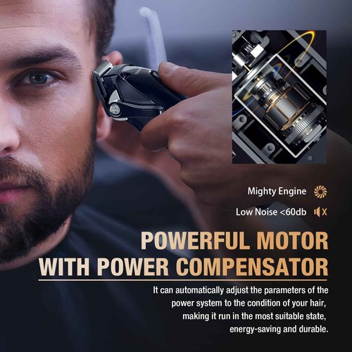Professional Hair Clippers for Men - Detachable Blade with Power Compensator Motor - Cordless Hair Trimmer Set for Barbers with Charging Base - Premium Hair Clipper Kit - Gift for Men