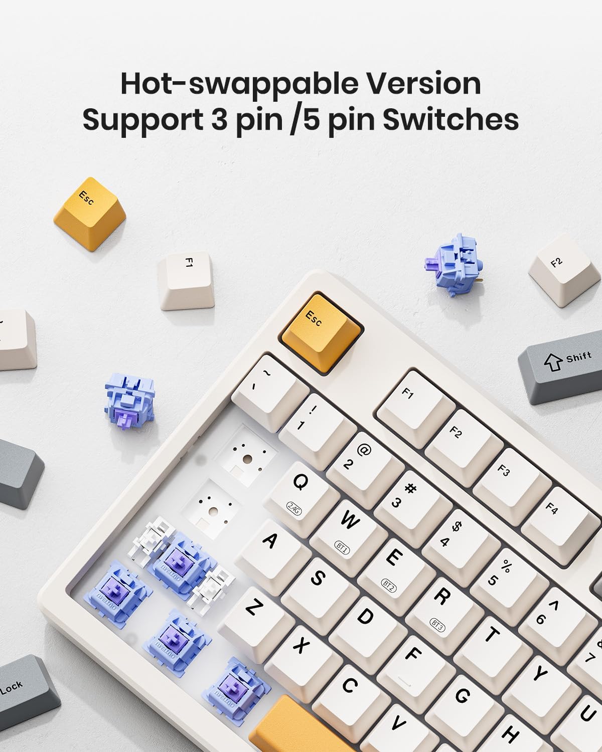 85 Keys Wireless Mechanical Keyboard&17 Keys Number Pad