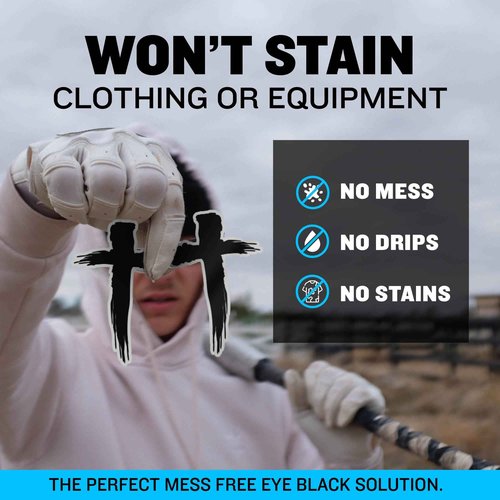 BLSTK Athletics - Sports Eye Black Temporary Tattoos (Cross - 12 Pack) Made in The USA No Grease, No Mess, Fast Application Eye Black Accessories for Football, Baseball, Softball, Lacrosse & More