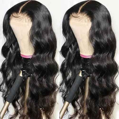 Body Wave Lace Front Wigs Human Hair 13x4 HD Transparent Lace Front Wigs for Black Women Glueless Brazilian Virgin Hair Lace Frontal Wig 180% Density Pre Plucked with Baby Hair Hairline