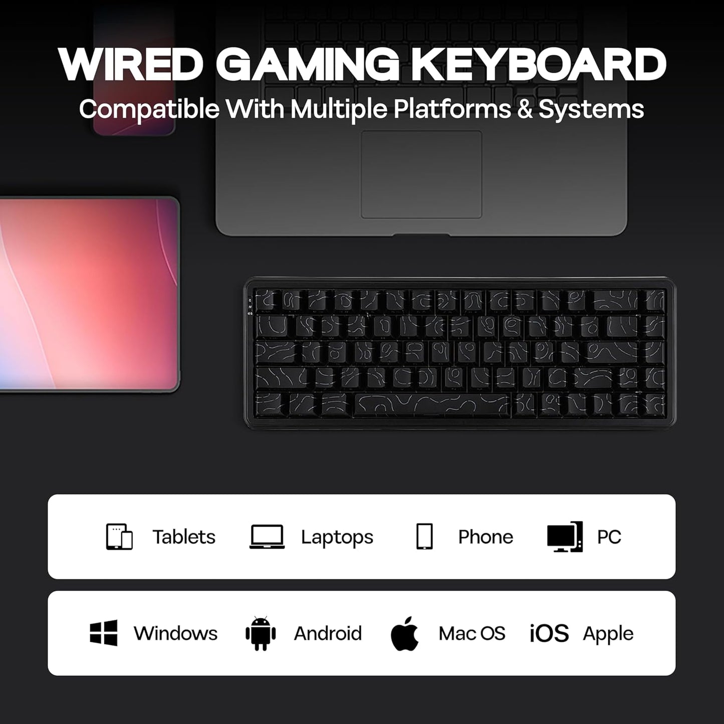 AK680 MAX Wired Gaming Keyboard with Hall Effect Switch, Rapid Trigger Magnetic Keyboard with 8K Polling Rate, Top Structure, RGB Backlight (White)