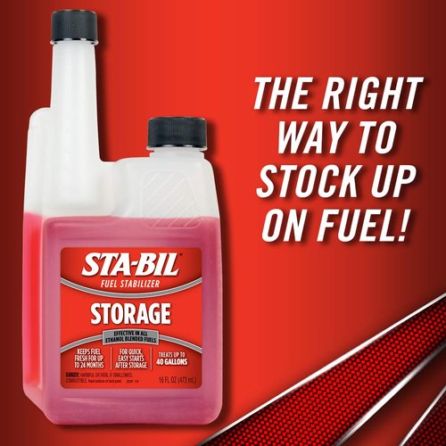 STA-BIL Storage Fuel Stabilizer | Keeps Fuel Fresh for 24 Months, Prevents Corrosion, Gasoline Treatment Additive that Protects System, Gas Stabilizer for Storage, 16 oz. (12 Pack)