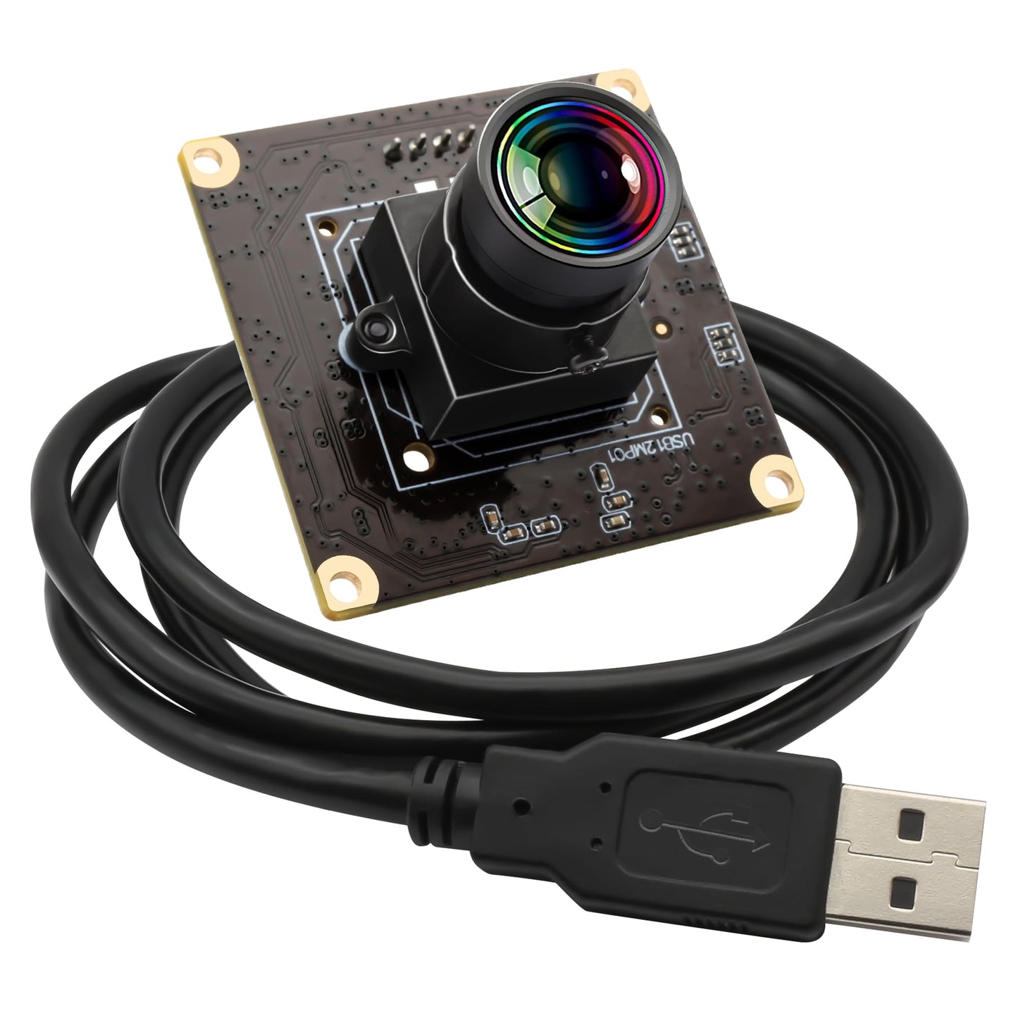 120fps USB Camera Module Wide Angle 100degree Low Distortion Lens Webcam Board for Laptop 11.6mp Lightburn Camera Mini UVC USB2.0 High Speed PC Camera Industrial USB Security Web Camera for Computer