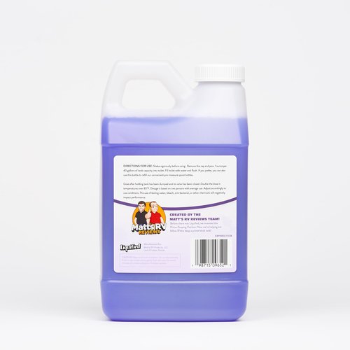 Liquified RV Toilet Treatment - Black Holding Tank Digester - Odor Eliminator - Lavender Scent - Matts RV Reviews (Lavender, 64oz)
