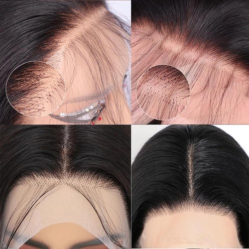 Xojao Bone Straight Lace Front Wigs Human Hair 13x4 HD Transparent Lace Frontal 180% Density 20 Inch