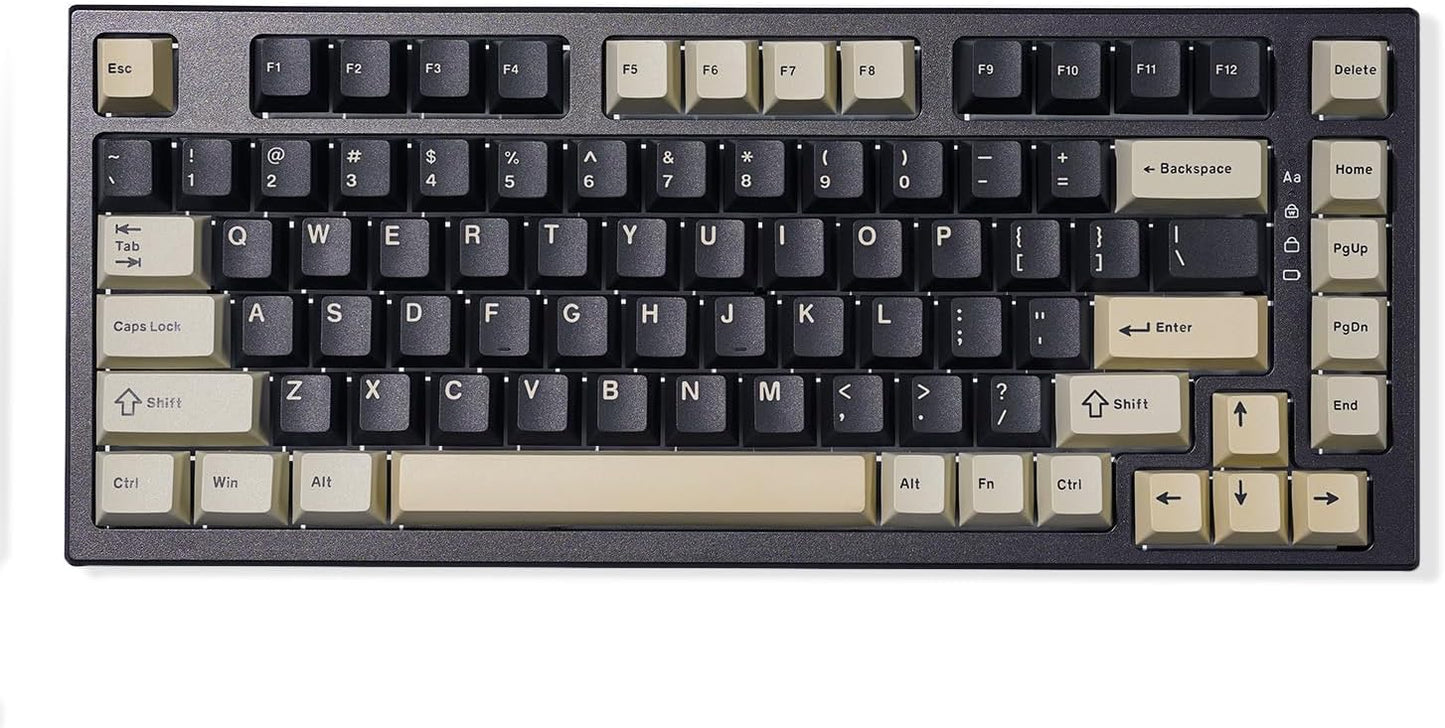 YUNZII YZ75 75% Hot Swappable Wireless Gaming Mechanical Keyboard, RGB Backlights, BT5.0/2.4G/USB-C, Dye Sub PBT Keycaps for Linux/Win/Mac(Gateron G Pro Red, Black)