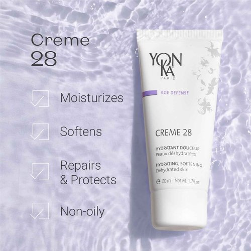 Yon-Ka Crème 28 | Soothing & Nourishing Daily Face Moisturizer with Quintessence, Olive Oil & Vitamins C & E | Hydrating & Softening Cream for Dry & Dehydrated Skin | Paraben-Free | 1.79 fl oz