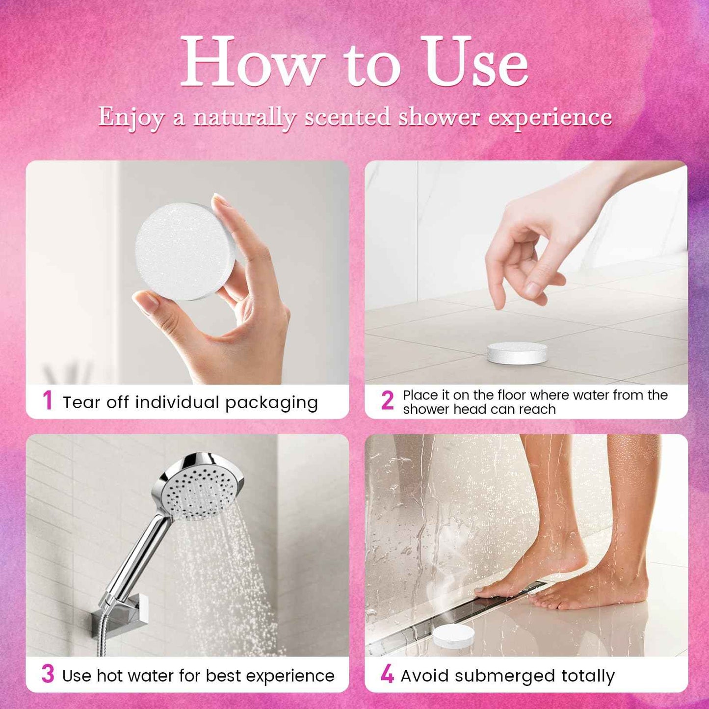 2SET 40PCS Shower Steamers Aromatherapy for Women or Men, 10 Scents Organic Shower Bombs, Relaxation with Organic Essential Oils, Birthday Self Care Gift for Women(80 PCS)