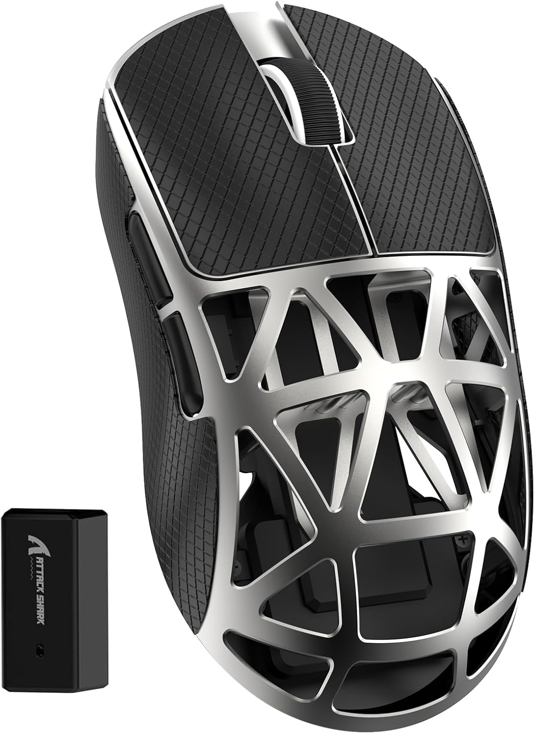 ZIYOU LANG x Attack Shark R2 Wireless Gaming Mouse, Ultra Lightweight Magnesium Alloy, PAW3950 42000 DPI Optical Sensor, 8KHz Polling Rate, BT/2.4G/Wired Programmable Mice with Grips Sticker (Black)
