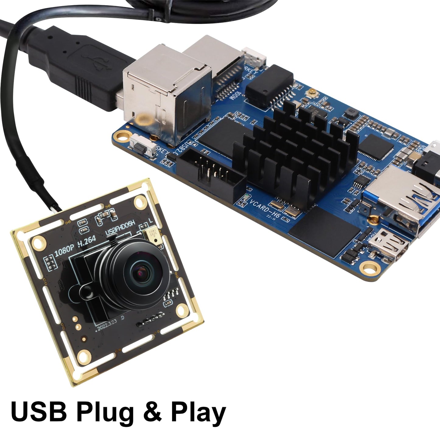 ALPCAM USB Camera Module Wide Angle 180 Degree Fisheye USB Webcam Low Illumination 1080P Webcam for Raspberry Pi,USB2.0 Lightburn Camera,Plug and Play for Windows/Linux/Mac