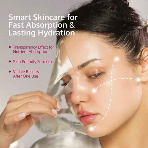 5th & Glow HydraLyft - Collagen Face Mask - Collagen Hydrogel Mask with Hyaluronic Acid & Niacinamide - Deep Hydration, Anti-Aging & Firming Collagen Mask for a Youthful, Glass Skin Glow - 4 Sheets