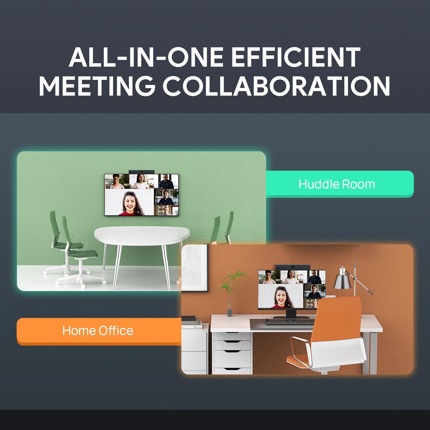 Yealink Video Conference Camera, 4K Webcam, 120° Ai Auto Framing, 8 Microphone Arrays & Speaker Tracking, Ai Noise Cancellation Teams Certified, Meetingbar A10 All-in-one Conference Room Camera System