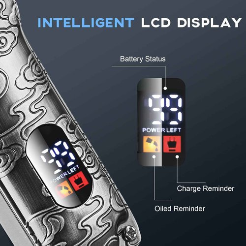 Suttik Hair Clippers for Men Beard Trimmer Nose Hair Trimmer Set, Professional Cordless Barber Clippers for Hair Cutting Grooming Kit, Rechargeable, LCD Display