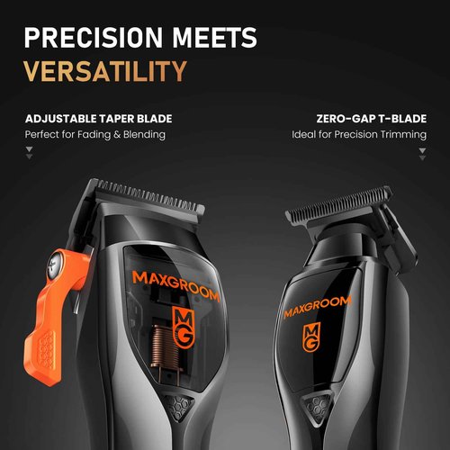 Professional Hair Clippers for Men, Premium Home Haircut Kit Cordless Hair Cutting Clippers and Trimmers Set, 9000RPM Magnetic Motor, DLC Blades, Perfect for Barber Fades & Family Use