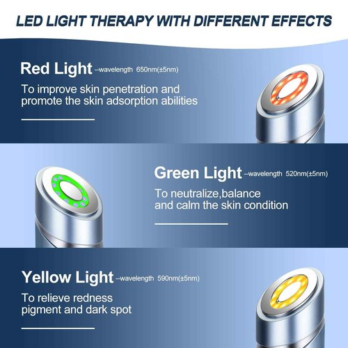 MiSMON High Frequency Facial Machines, 4 in 1 Facial Massager Micro-Current Light Therapy Device for Face