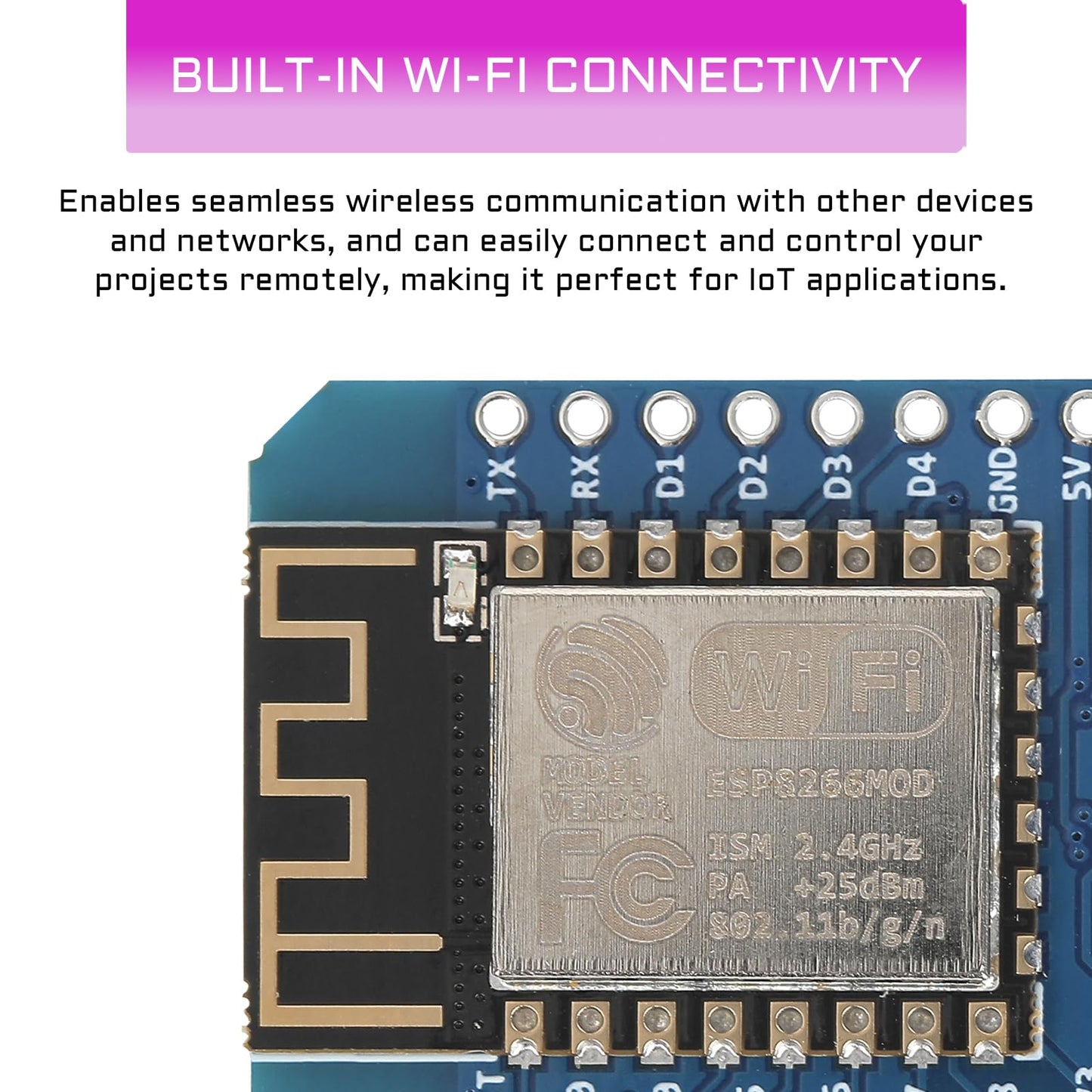 YEJMKJ 3pcs D1 Mini NodeMcu ESP8266 Module Type-C USB ESP-12F WLAN WiFi Internet Development Board Base on ESP8266 ESP-12F Compatible with Arduino, WeMos D1 Mini