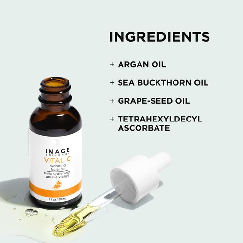 IMAGE Skincare, VITAL C Hydrating Facial Oil with Argan, Grape Seed and Sea Buckthorn Oils, 1 fl oz
