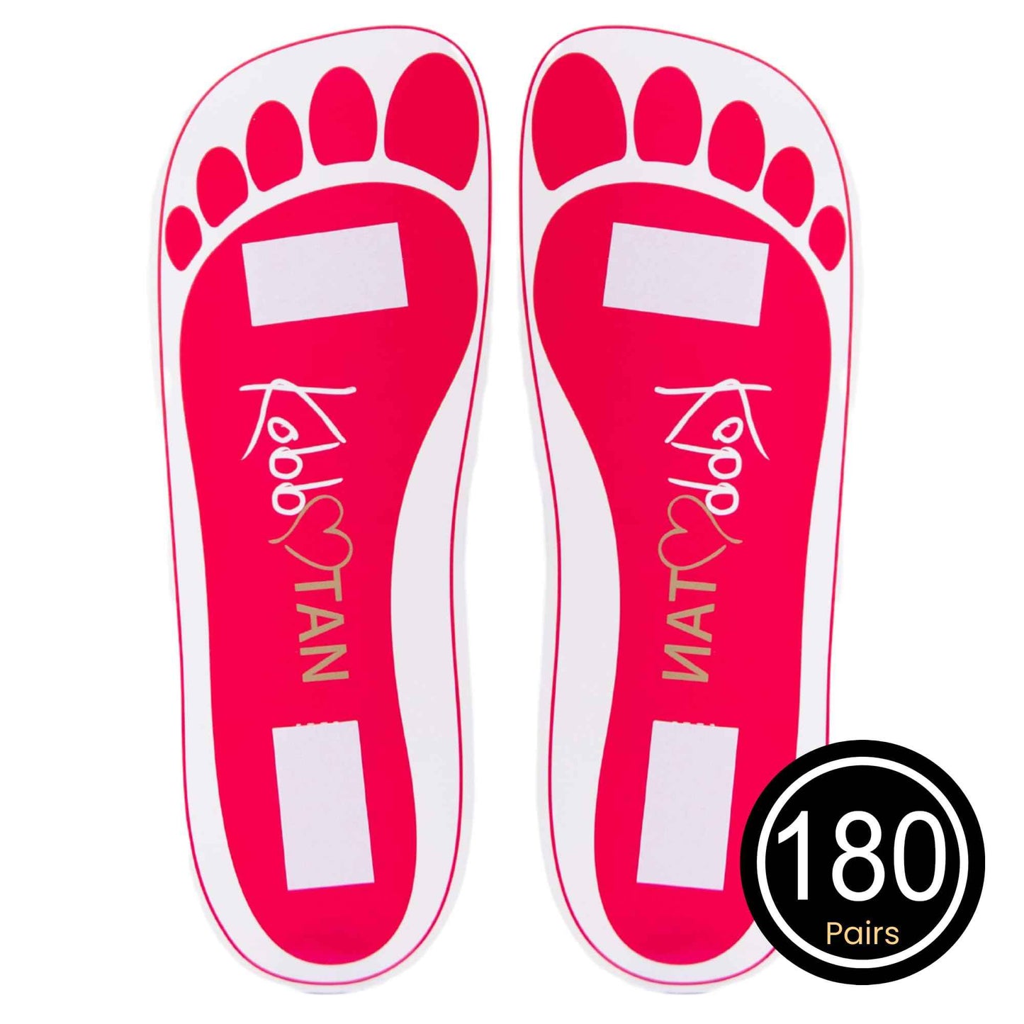 180 Pairs(360feets)Spray Tan Feet Pads Disposable & Economic Pink Feet pads for Spray tanning,Use in Tanning booth,Sunless Tanning at Home or Beauty Salon-Non Slip-Comfortable-Hygienic-Ultra Bronzing