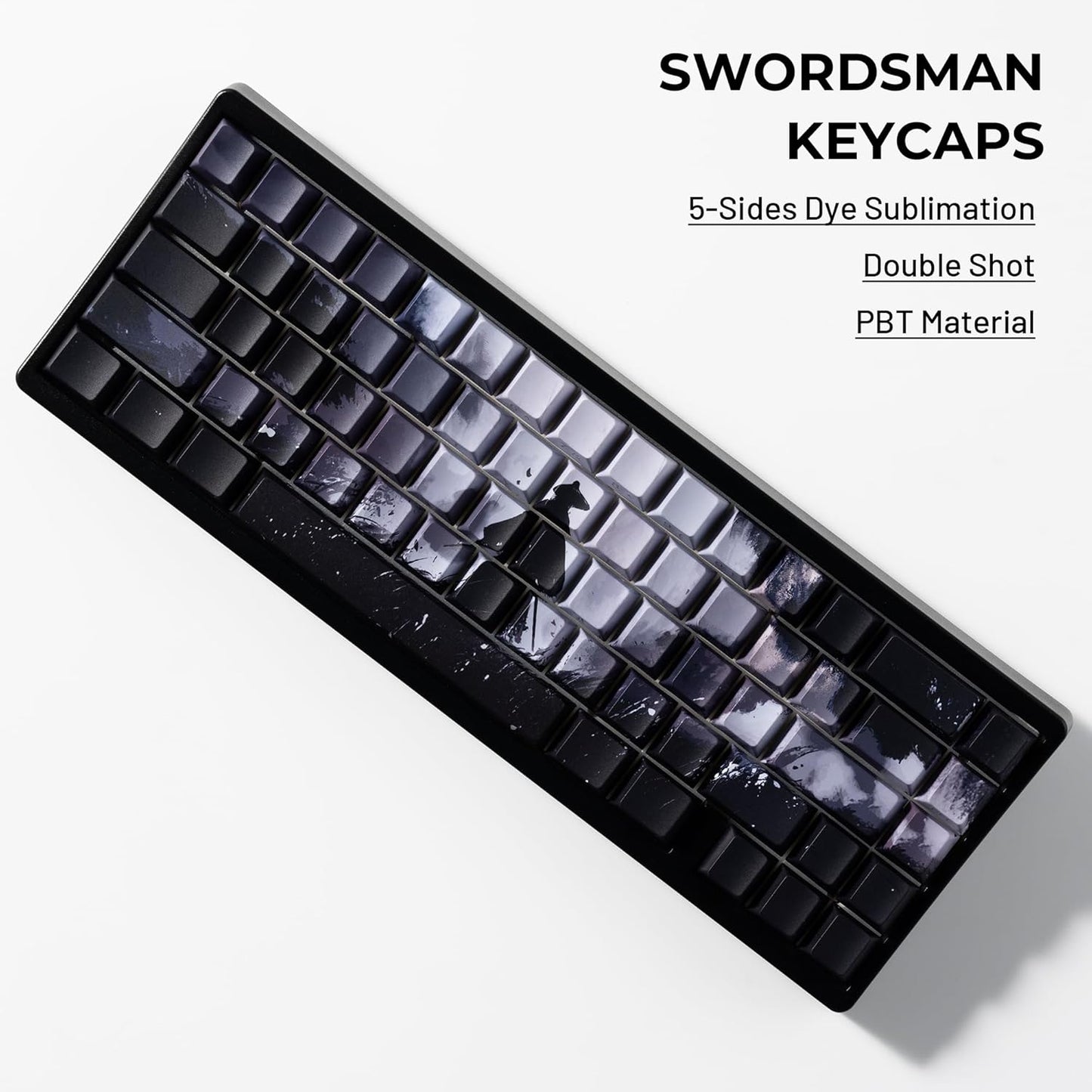 XVX Orchid Shine Through Keycaps, Double Shot PBT Keycaps, Side Printed Keyboard Caps with Dye Sublimation Full Keycap Sets Suitable for Gateron Cherry MX Switches Mechanical Keyboard