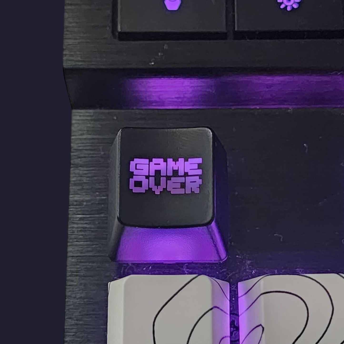 Alien Backlit Keycap Set - Custom kecaps for Cherry MX Mechanical Keyboard, SA Profile, R4 Keycaps, Translucent Backlight, PC Gaming Gifts, Personalized Keycap (Alien/Escape Key)