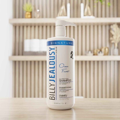 Billy Jealousy Ocean Front Clarifying Shampoo for Build Up, Excess Oil, Dirt, Product & Hard Water, Refreshing Oily Hair Shampoo for Men, Scalp Detox Unclogs Hair Follicles, Paraben-Free, 33.8 Fl Oz