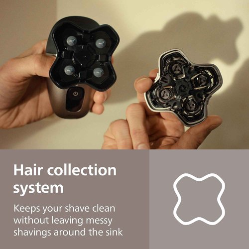 Philips Norelco Head Shaver Pro 5000 Series - Skull Shaver for Men and Women, 360° Flexing Head & ComfortCut Blades for Clean Shave, Gentle on Skin, Model HS5980/40