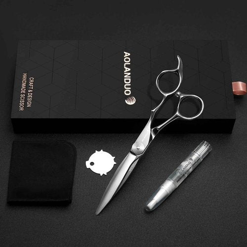 AOLANDUO Master Series Hair Cutting Scissors - VG10 Steel, Razor Edge, Ergonomic - 1 Pc, 6 in