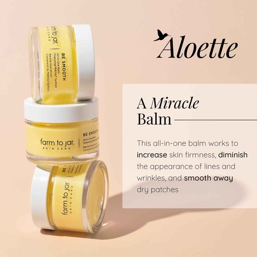 Aloette Be Smooth All-In-One Balm Body Cream for Women & Men - Body Moisturizer for Dry Skin, Fine Lines & Wrinkles - Skin Cream with Essential Oils for Firm, Soft & Natural Glow, 1 Fl Oz