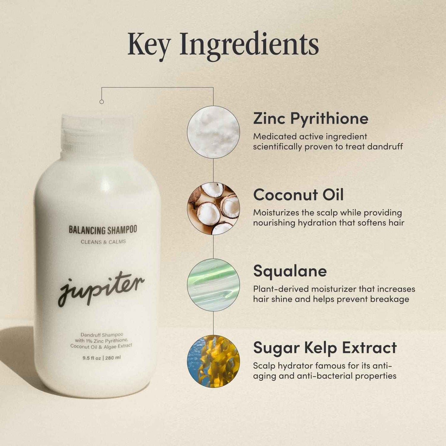 Jupiter Balancing Shampoo, Nourishing Conditioner & Volcanic Ash Scalp Mask Trio - For Dry, Oily, Itchy, Flaky Scalp - Color Safe & Sulfate Free - Vegan