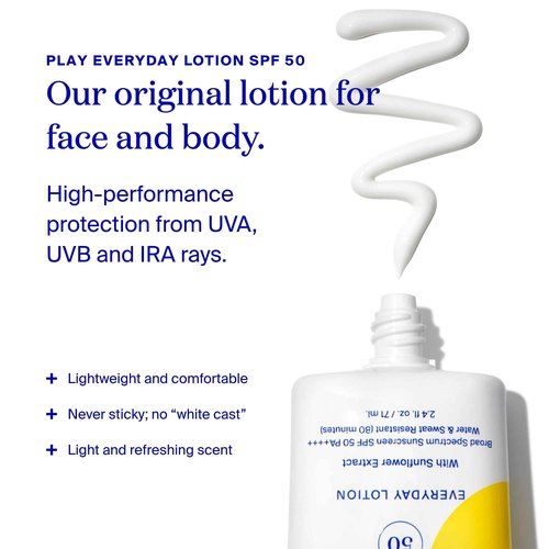 Supergoop! Unseen Sunscreen (1.7 oz) + PLAY Everyday Lotion SPF 50 (5.5 oz) - Broad Spectrum Body & Face Sunscreen Recommended for Sensitive Skin