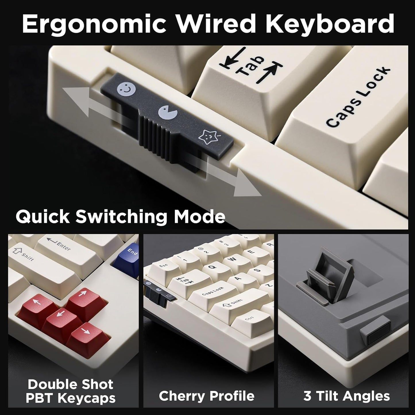 YUNZII RT68 Rapid Trigger Gaming Keyboard,Hall Effect Magnetic Switch,68 Keys,RGB Backlit RGB,Gasket Mount Hot Swap Struture,Adjustable Actuation TKL for Mac/Win(Beige, Outemu Switch)