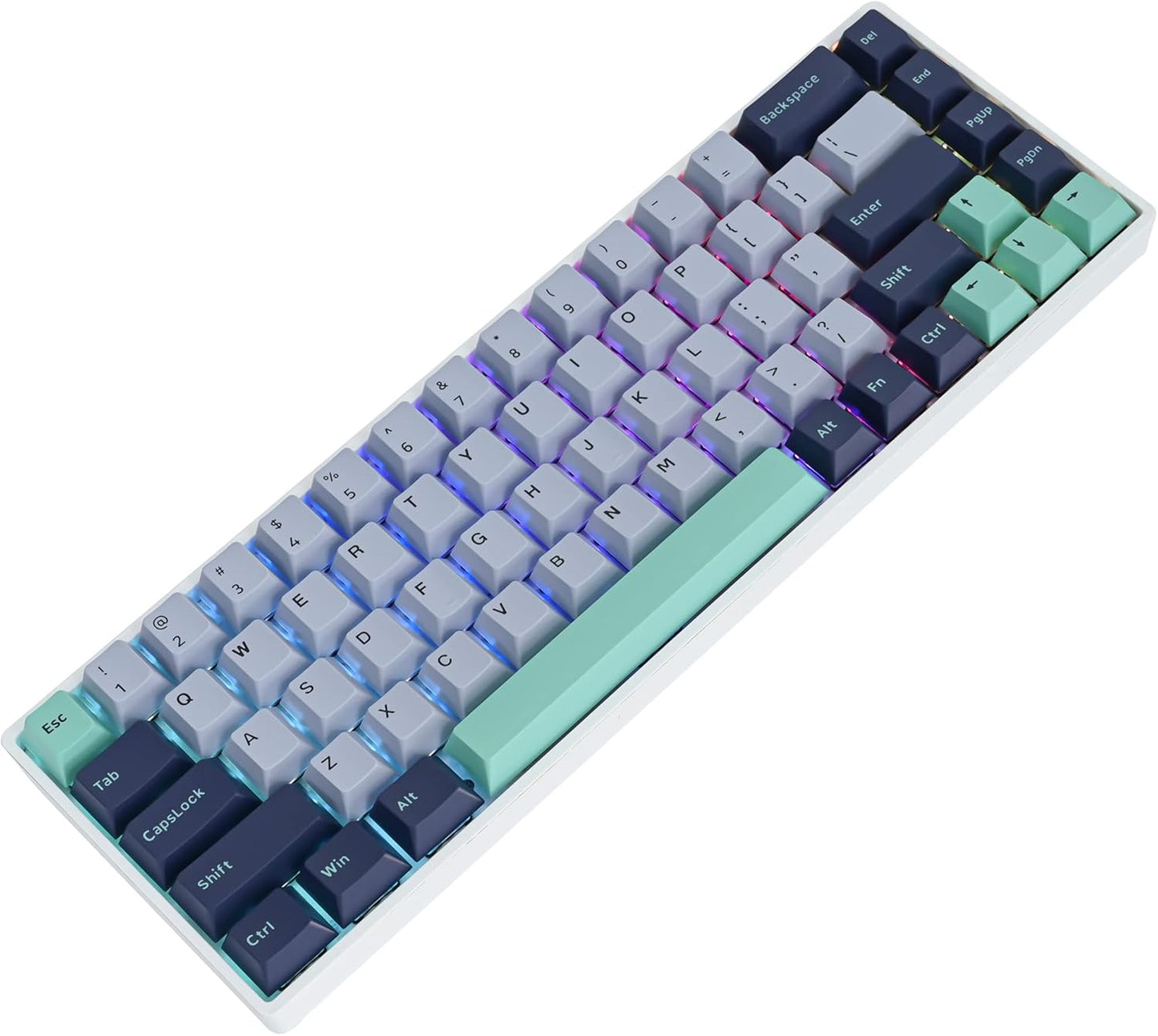 61 PBT Game keycap, 60% Backlight with Key Puller OEM Configuration American Layout, 87/104 Mechanical Keyboard (no Keyboard) (Ahris)