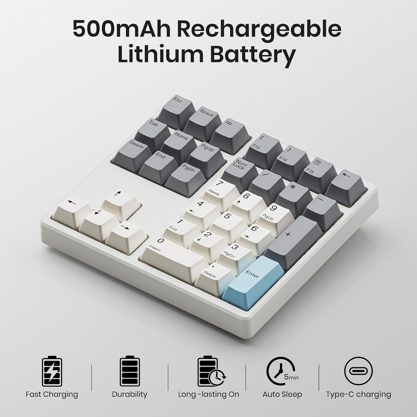 34 Keys Wired &Wireless Mechanical Number Pad