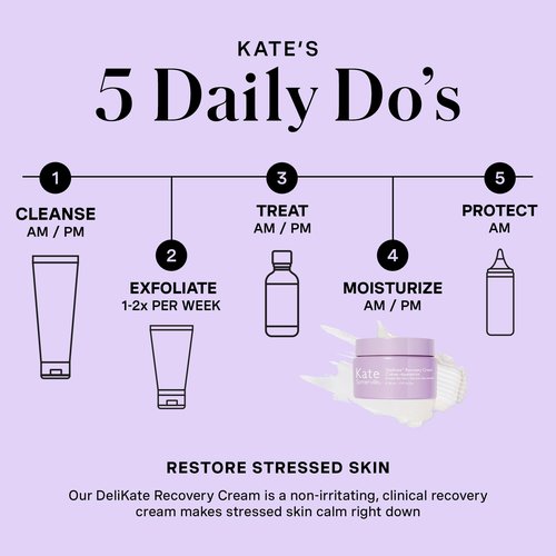 Kate Somerville DeliKate Recovery Cream – Clinically Formulated Hydrating Treatment – Irritation and Redness Relief for Stressed or Sensitive Skin, 1.7 Fl Oz
