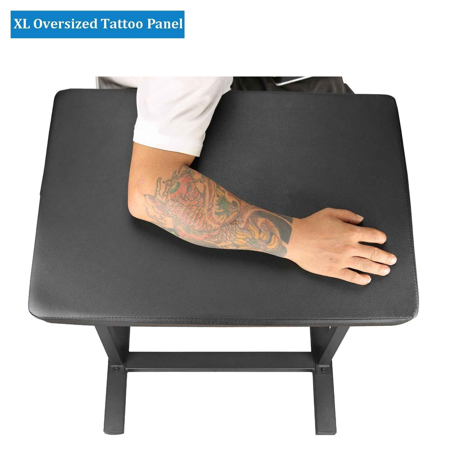 Hombtce Tattoo Arm Rest XL, Multifunctional Tattoo Arm Rest Stand, Base Structure w/Strong Stability, With Glove Rack, Pigments Rack, Quick installation, Adjustable Height