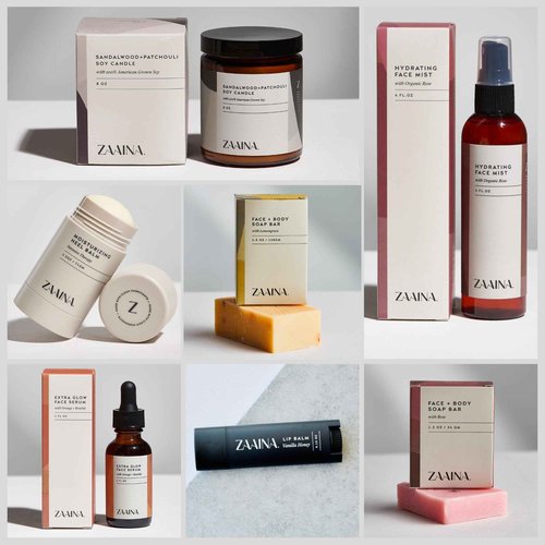 ZAAINA Spa Gift Basket for Women – Luxury Self Care Kit with Face Mist, Glow Serum, Soaps, Lip Balm & Candle – Natural Pampering Care Package for Women – Birthday & Relaxation Spa Basket (Premium Set)