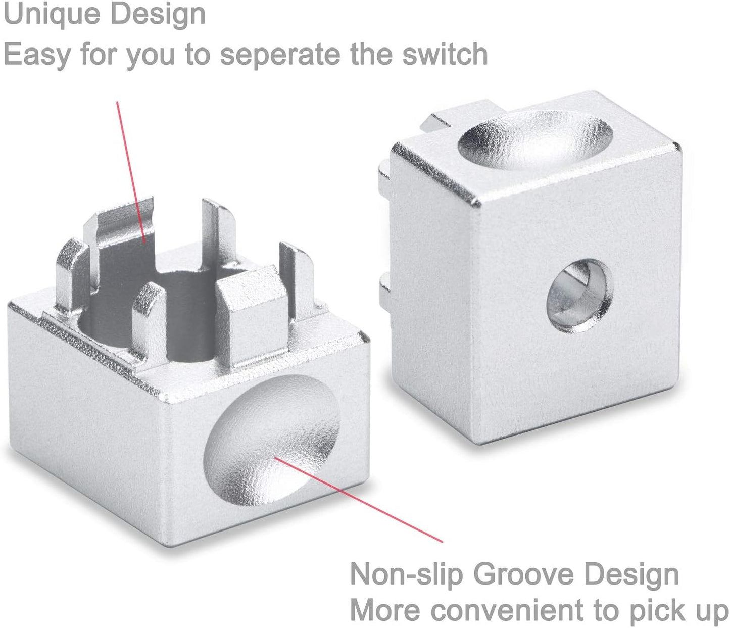 Aluminum Alloy Switch Opener with Keycap Puller for Cherry MX Switches – Black