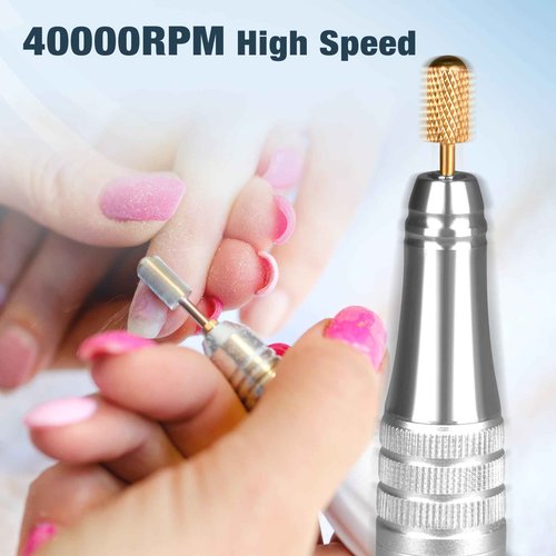 Nail Drill Professional, HoMove 2-in-1 40,000 RPM Cordless Nail Drill Rechargeable, Powerful Efile Nail Drills for Gel Dip Acrylic Nails/ Nail Art Salon/ Home Use