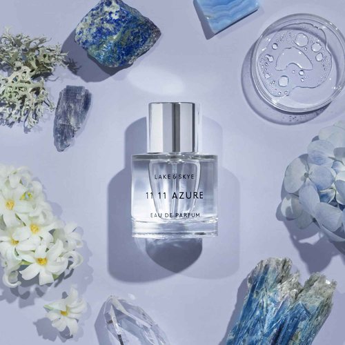 Lake & Skye 11 11 Azure Eau de Parfum, 1.7 fl oz (50 ml) - Aquatic, Floral, Skin Musk, Clean, Vegan, Paraben-Free, Cruelty-Free