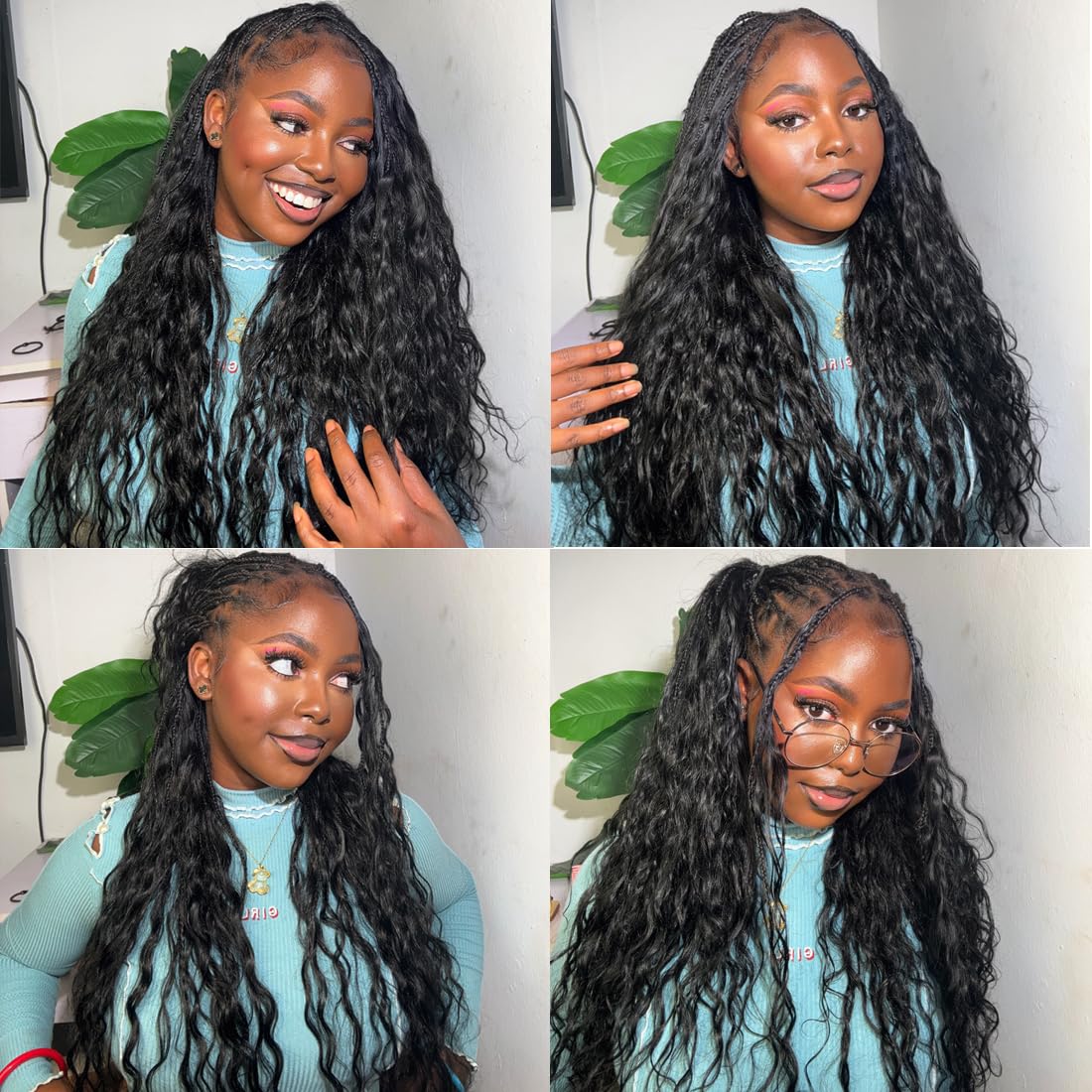 Human Braiding Hair for Boho Braids 22 Inch Italian Curly Bulk Human Hair 100% Unprocessed Brazilian Virgin Hair for Braiding Bohemian No Weft 2 Bundles/Pack Natural Color