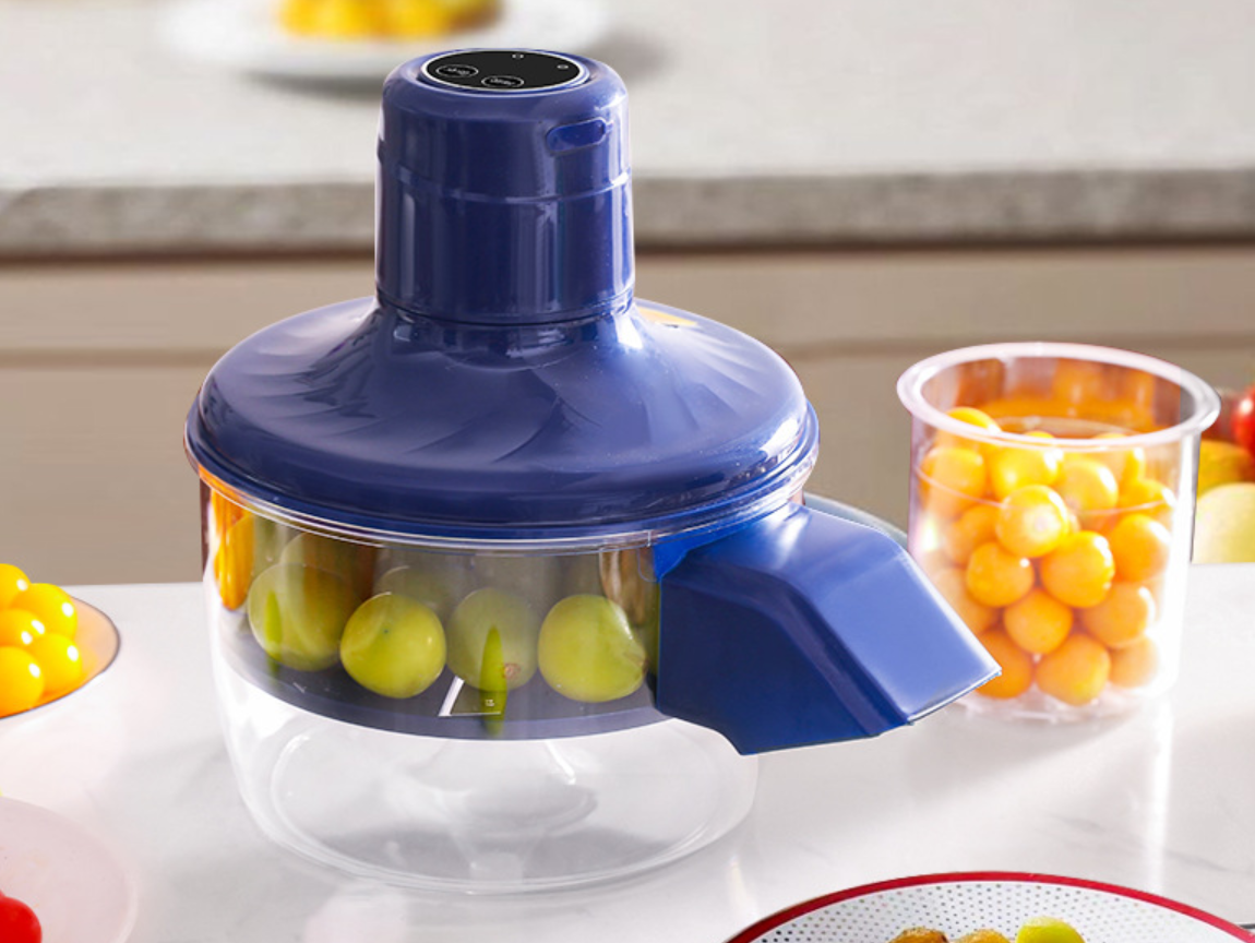 Electric Fruit and Vegetable Peeler for Kitchen & Commercial Use - Wireless, Fast, Blue