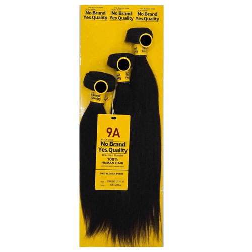 No Name No Brand Yes Quality, 9A Brazillian Bundle,100% Unprocessed Human Virgin Hair, 3 Bundles Weave (Straight, Natural) (14" 16" 18")