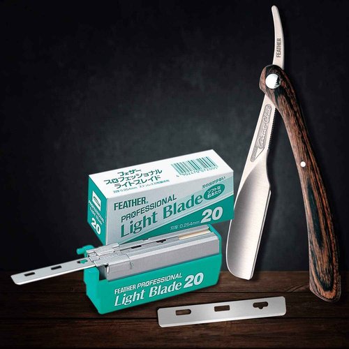 Feather Artist Club ProLight Razor Blades - (5 Pack of 20) - Single Straight Edge Razor Blade Refills for Shaving - For Men, Women, & Barbers
