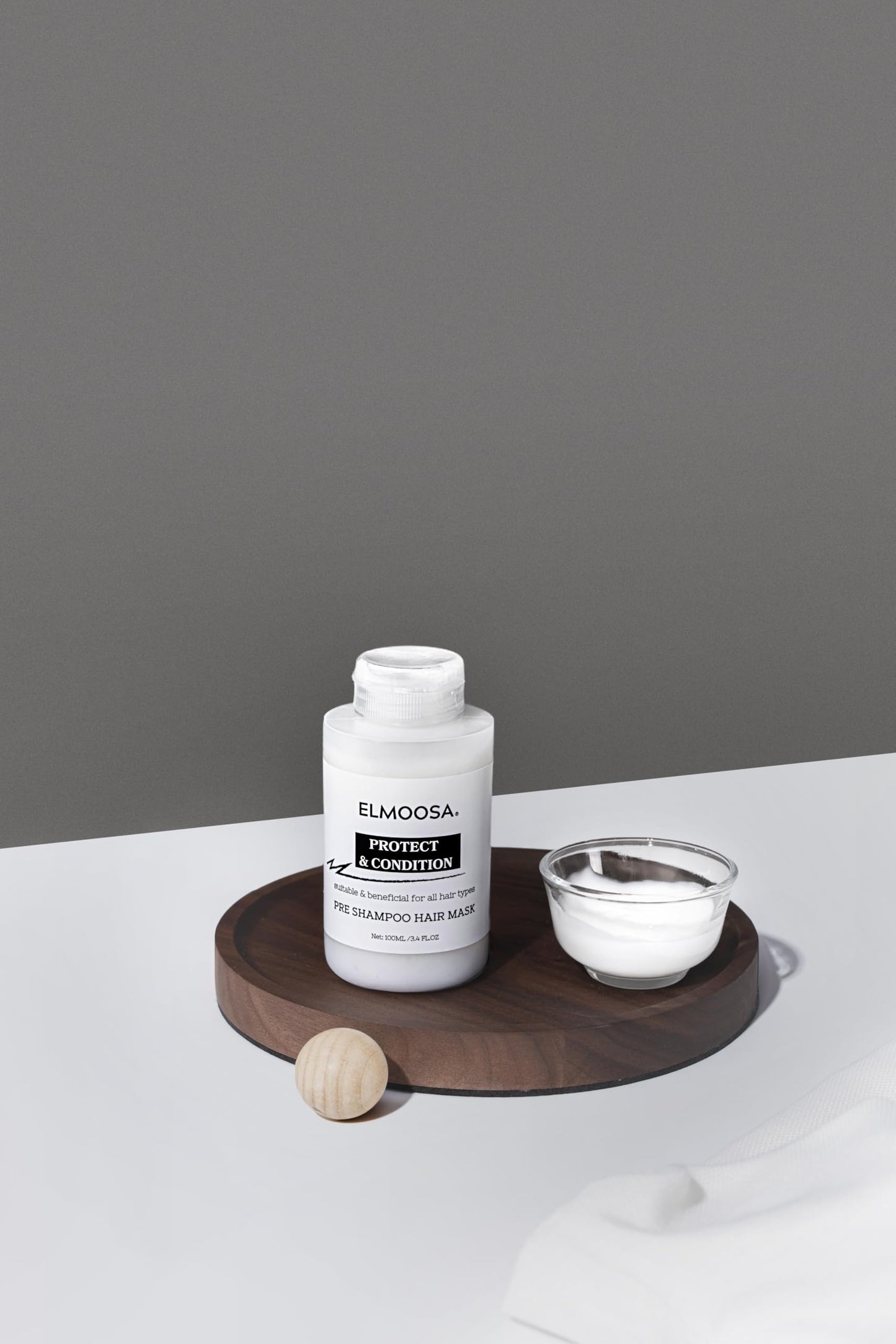 ELMOOSA FULL SET HAIR CARE ROUTINE For All Hair Types 100ML 3.3fl.oz Pre Wash/Pre Shampoo Hair Mask+Shampoo+Conditioner+Leave In Detangler+Hair Care Oil Capsules For Women & Men