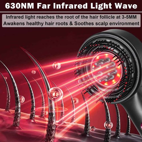 Laser Therapy Hair Growth Comb, Hair Oil Applicator,Electric Scalp Massager Hair Growth with IPX7 Waterproof
