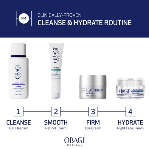 Obagi Hydrate Luxe Ultra-Rich Facial Moisturizer – Non-Comedogenic with Tara Seed Extract and Biomimetic Peptides – Intensive Night Face Cream for Dry, Sensitive or Aging Skin – 1.7 oz