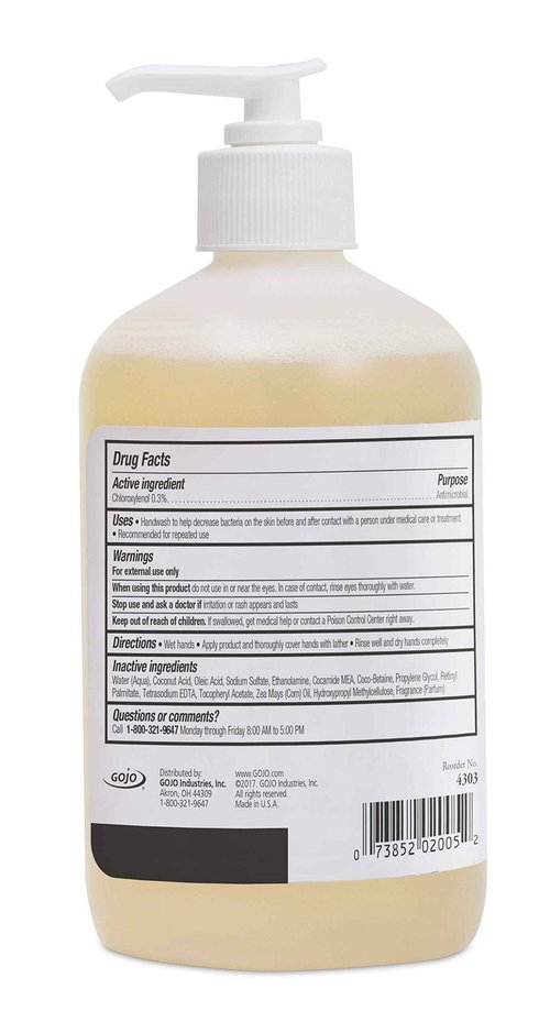 Provon Antimicrobial Lotion Soap with 0.3% PCMX, Pleasant Fragrance, 16 fl oz Counter Top Pump Bottle (Pack of 12) - 4303-12