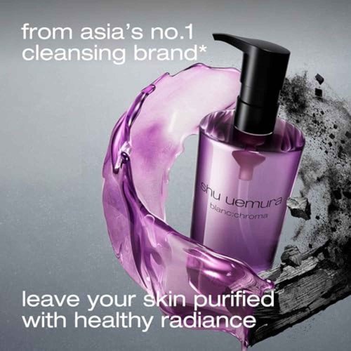 Shu Uemura Blanc Chroma Cleansing Oil, Brightening and Polishing Makeup Remover, Facial Cleanser for All Skin Types, 15.2 Fl. Oz.